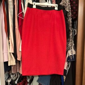 Elegant Red Pencil Skirt